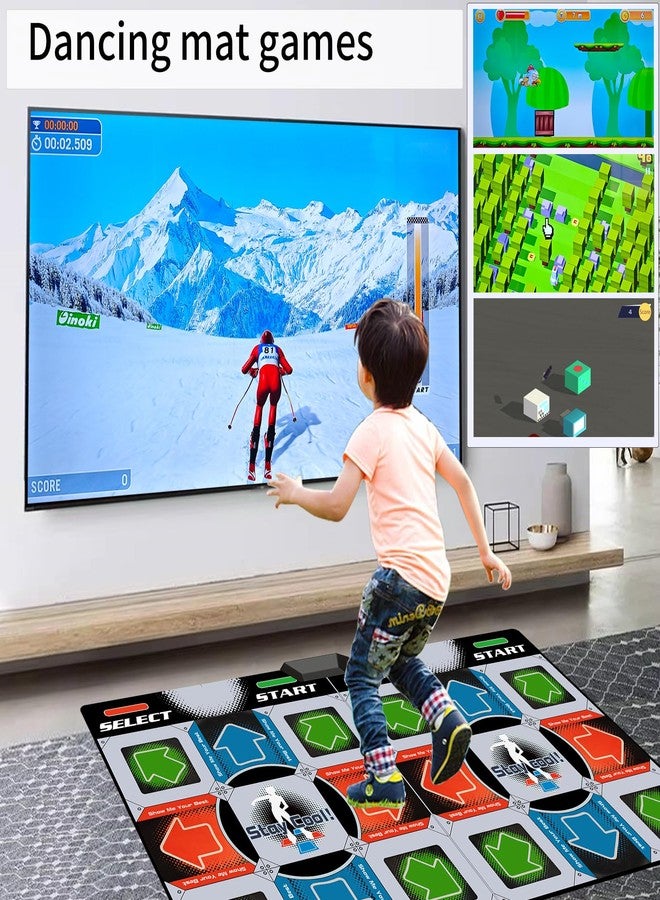 Damcoola TV Dance Mat Games - Wireless Music Electronic Dance Mat Fun Dance Fitness Games for Kids, Christmas and Boys and Girls Birthday Gift Ideas, Silver Gray - Image 4